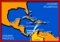 Localización de Cartagena de Indias